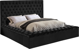Meridian Bliss Velvet King Bed (3 Boxes) in Black BlissBlack-K image