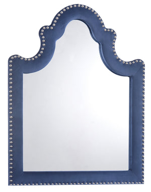 Meridian Caroline Velvet Mirror in Navy Caroline-M image