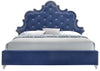 Meridian Caroline Queen Velvet Bed in Navy Caroline-Q image