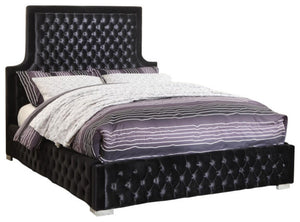 Meridian Sedona Velvet Queen Bed in Black SedonaBlack-Q image