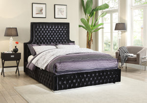 Meridian Sedona Velvet King Bed in Black SedonaBlack-K image