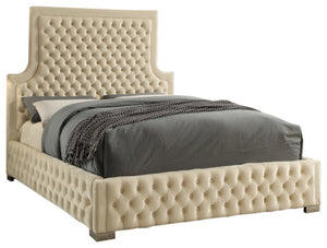 Meridian Sedona Velvet Queen Bed in Cream SedonaCream-Q image