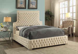 Meridian Sedona Velvet King Bed in Cream SedonaCream-K image