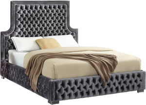 Meridian Sedona Velvet Queen Bed in Grey SedonaGrey-Q image