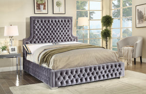 Meridian Sedona Velvet King Bed in Grey SedonaGrey-K image